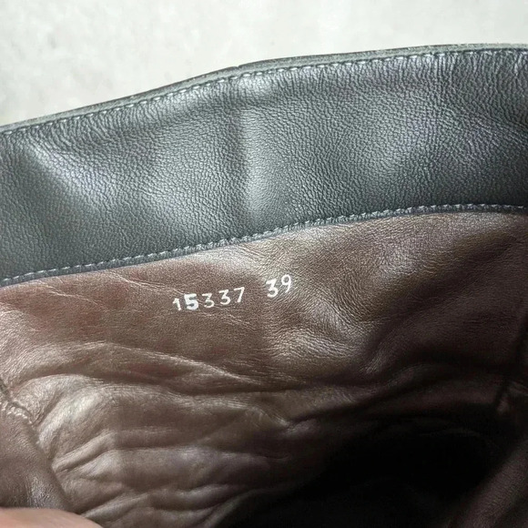 PERTINI Grey leather heel boots size 39= 8.5 US Made in Spain - Picture 11 of 14